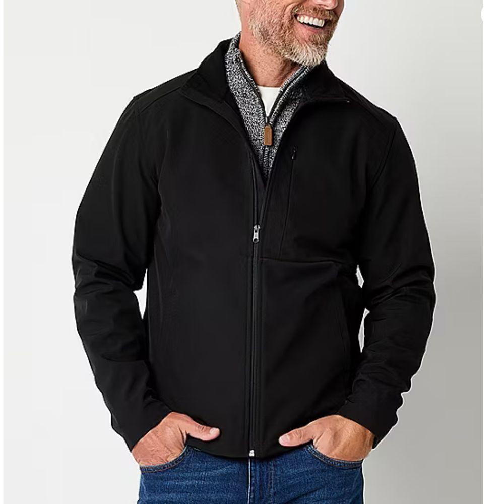 St. John's Bay Mens Water Resistant Lightweight Softshell Jacket, Size XXL